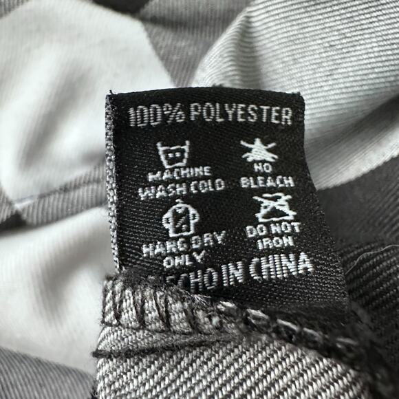 Dixxon Flannel Finish Line Shirt Women's Medium Black White Gray Plaid Button-Up - Picture 7 of 10